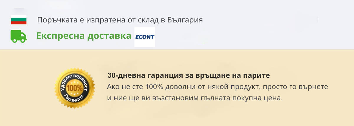 30-дневна гаранция за връщане на парите